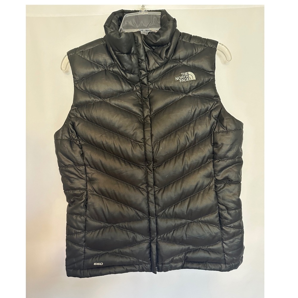 The North Face 550 Down Fill Chevron Quilted Puffer Vest Black Women's M